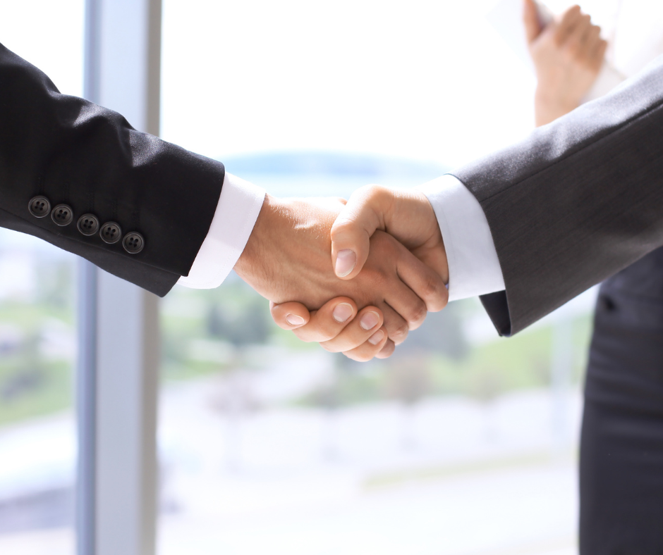 Stretta di mano professionale